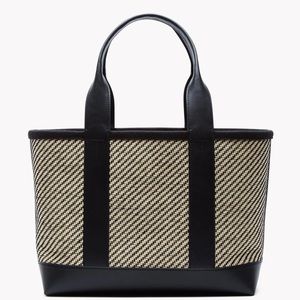 Theory - Large Signature Tote in Raffia & Leather